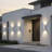 2-Pack 12" Modern LED Up and Down Outdoor Wall Lantern, Aluminum Round Outdoor Wall Light, IP65 Waterproof-1792349172