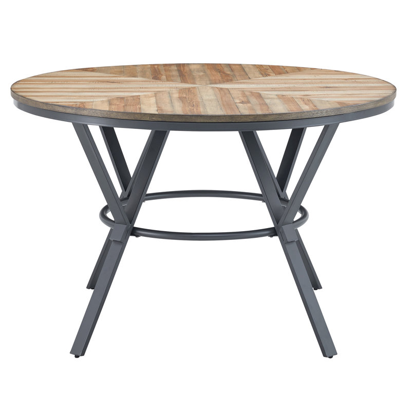 Table d'intérieur avec pieds en bouleau et en métal