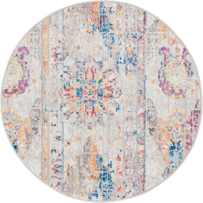 Tapis mauve de style sud-ouest Mulvaney, Rond 5 pi