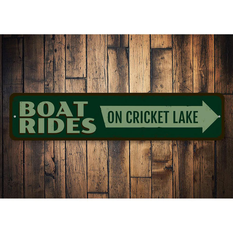 Plaque en métal Boat House, H 6 po x l 24 po x P 0,06 po