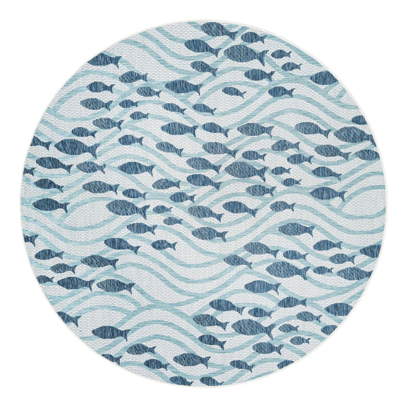 Tapis intérieur / extérieur d'extérieur Coastal, Rond 7 pi 10 po