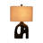 Elegant 21" Black Open Cut-Out Table Lamp