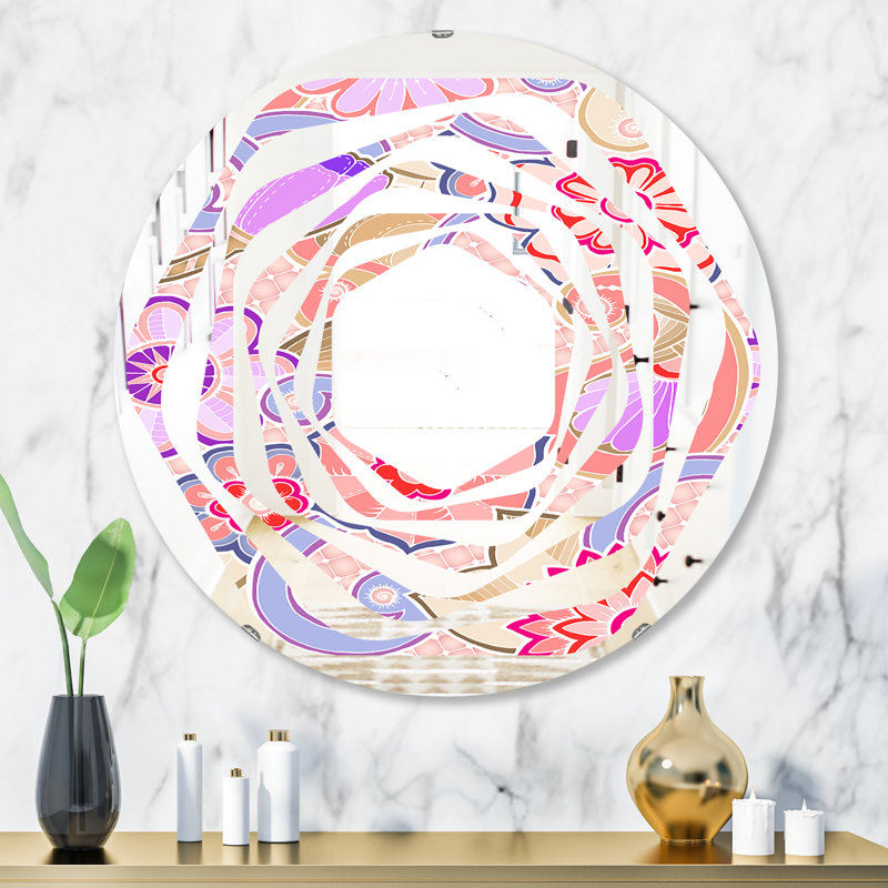 Miroir mural Whirl Floral Botanical, H 31,5 po x l po