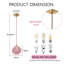 Luminaire suspendu 1 lumière fleur rose