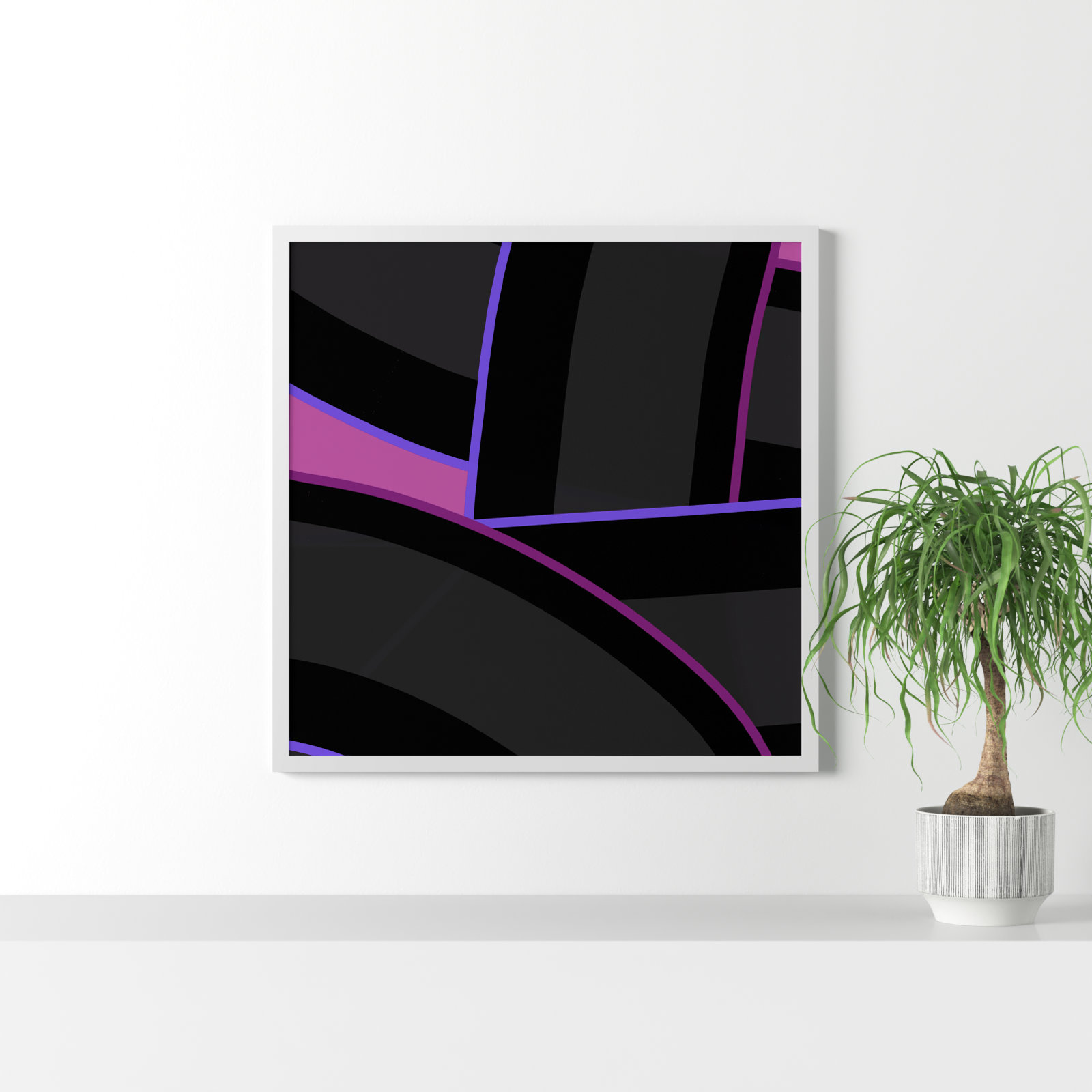 Purple Haze Twist by Jacques Pilon, White, 36" H x 36" W x 1.25" D