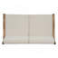 Causeuse d'extérieur en bois d'acacia avec coussins, finition naturelle avec tissu beige
