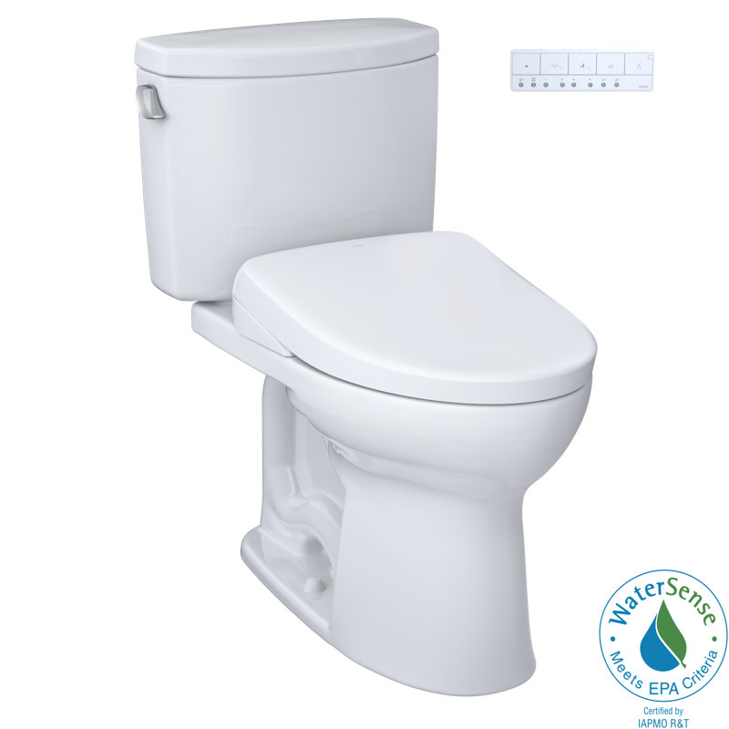Drake® II 1.28 GPF Elongated Floor Mounted 100.9 lbs Weight Two-Piece Toilet (Seat Included)