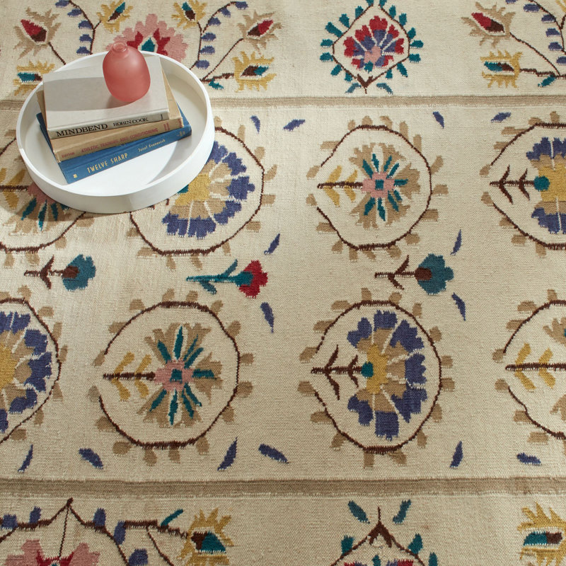 Florence Kilim Multi Handwoven Wool Rug, Rectangle 6' x 9'