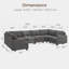 Canapé modulaire surdimensionné en U Anureet-2009308626