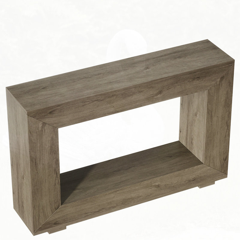Minimalist Sofa Table Behind Couch For Entryway, Hallway, Living Room, Home Office, Gray