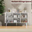 Buffet 32 po en rotin avec tablettes réglables, armoire de bar d'appoint Boho pour entrée et cuisine, robot aspirateur, blanc-715424628