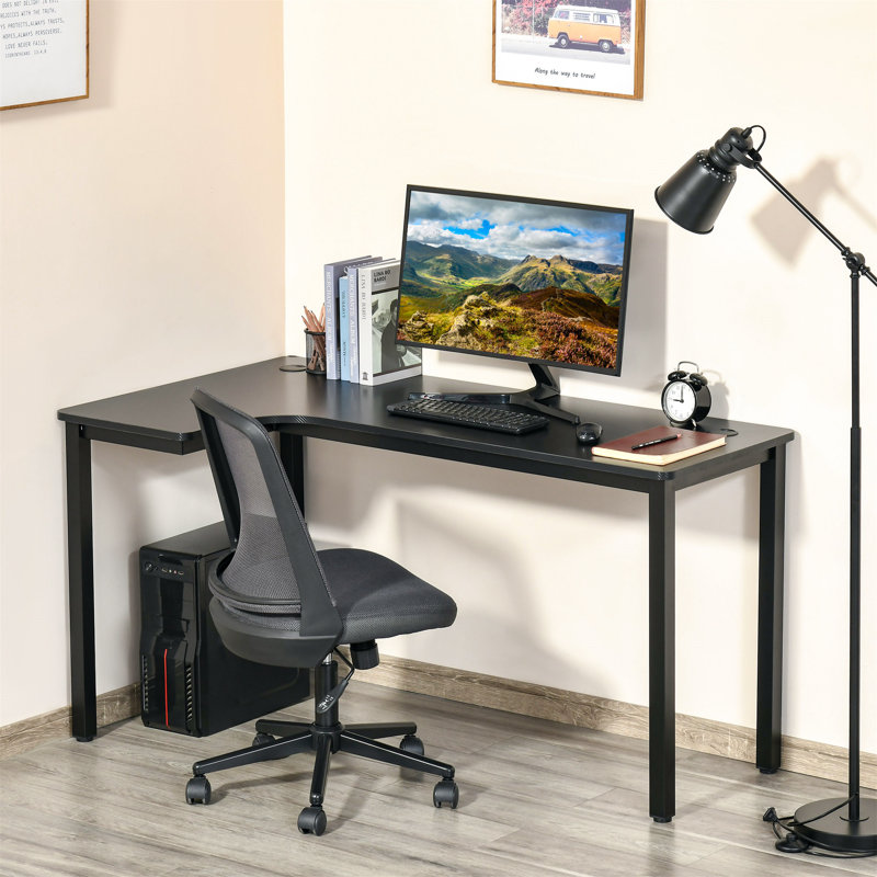 Barkell L-Shaped Metal Base Executive Desk