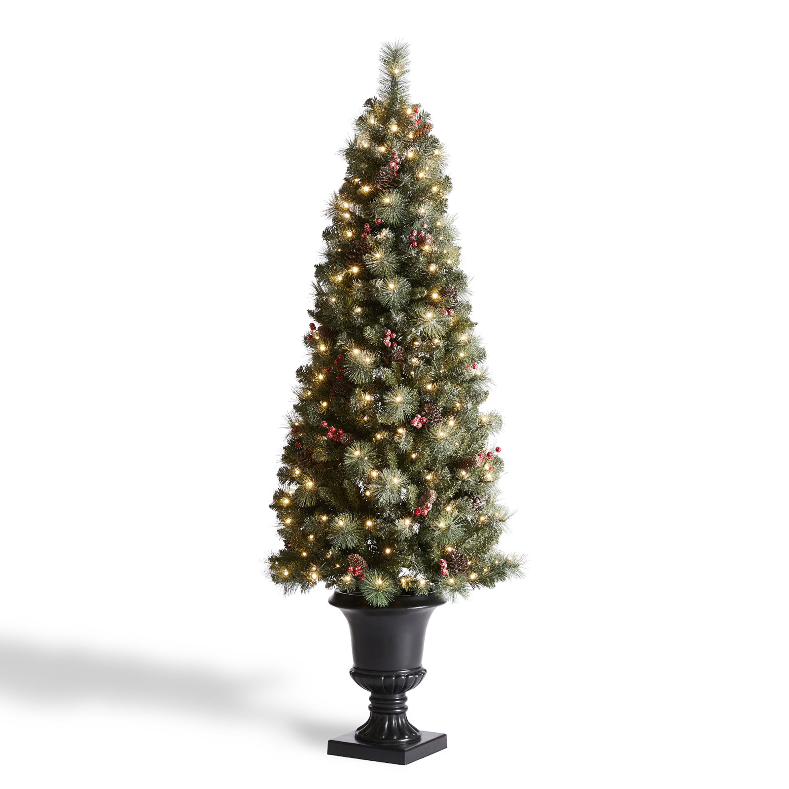 Heyden White 6' Pre-Lit Cypress Christmas Tree, 6'