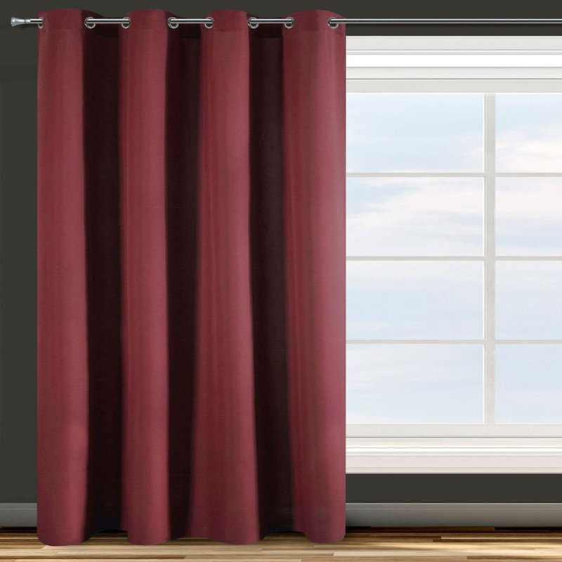 Genya Room Darkening Single Panel, Burgundy