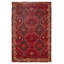 Tapis rouge unique en son genre 5 pi 8 po x 8 pi 10 po Melis