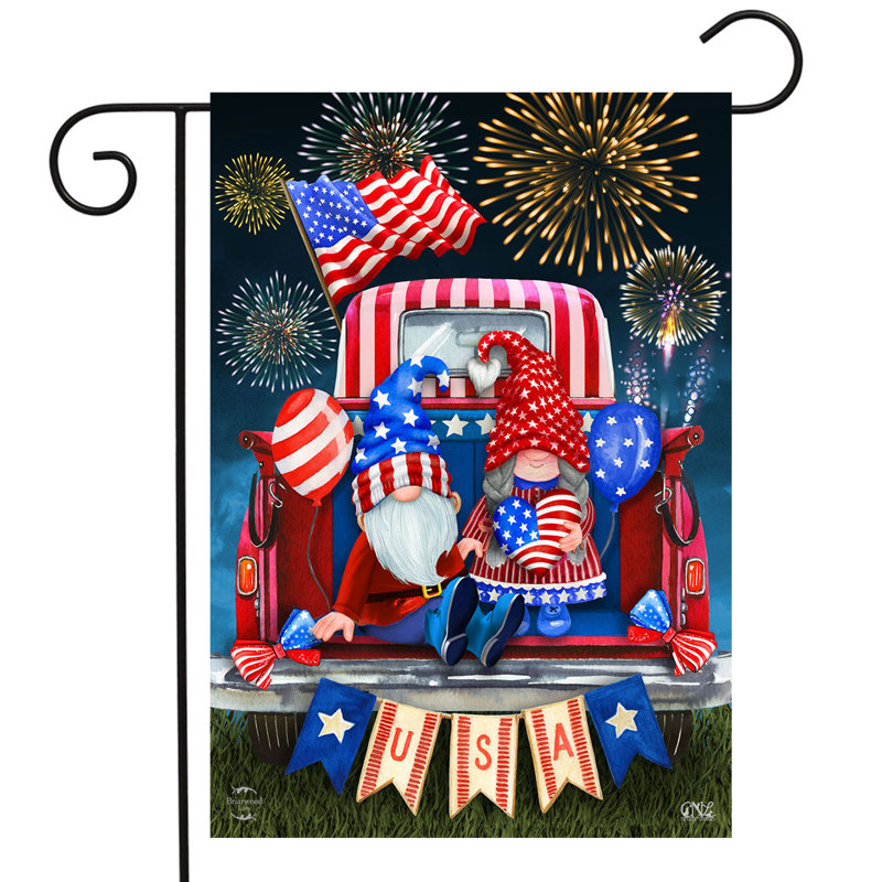 Drapeau de jardin des gnomes des États-Unis