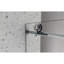 4876 nickel brossé sans cadre, une porte de douche fixe et une porte décalée, grandes poulies 70 SM 304 SUS avec fonction de fermeture douce réglable, avec nettoyage facile à utiliser et poignée anti-déflagrante-126154084