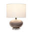 Lampe de table ronde en verre brillant Isabela, gris, H 15,25 po
