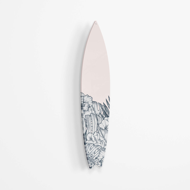 Planche de surf rétro Palm Retro - Art audacieux sans cadre