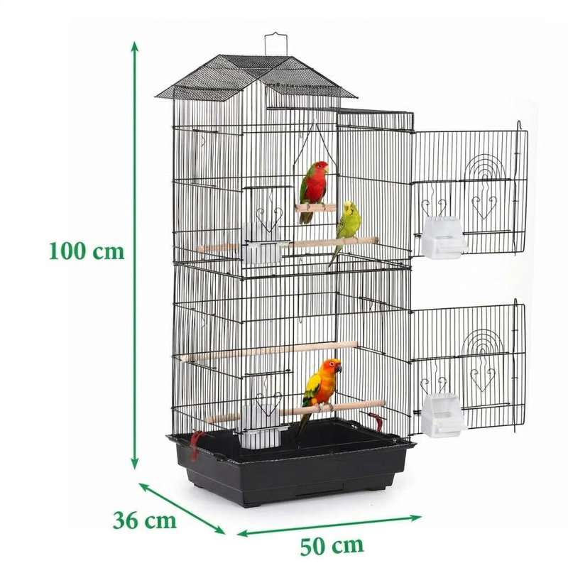 100cm Iron Wire Flight Cage, Black
