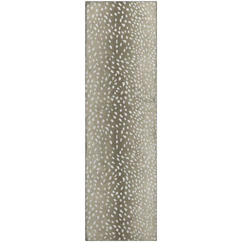 Premium Machine Washable Merilou AMF44 Fawn Rug, Runner 2'3" x 7'6"