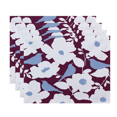Ensemble de napperon de 4 pièces à motif floral Franca Modat