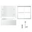 60" W x 74.25" H Frameless Rectangle Sliding Tub & Shower Kit with Towel Bar and Base Included-828631953
