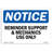Reminder Support and Mechanics Use Only Sign