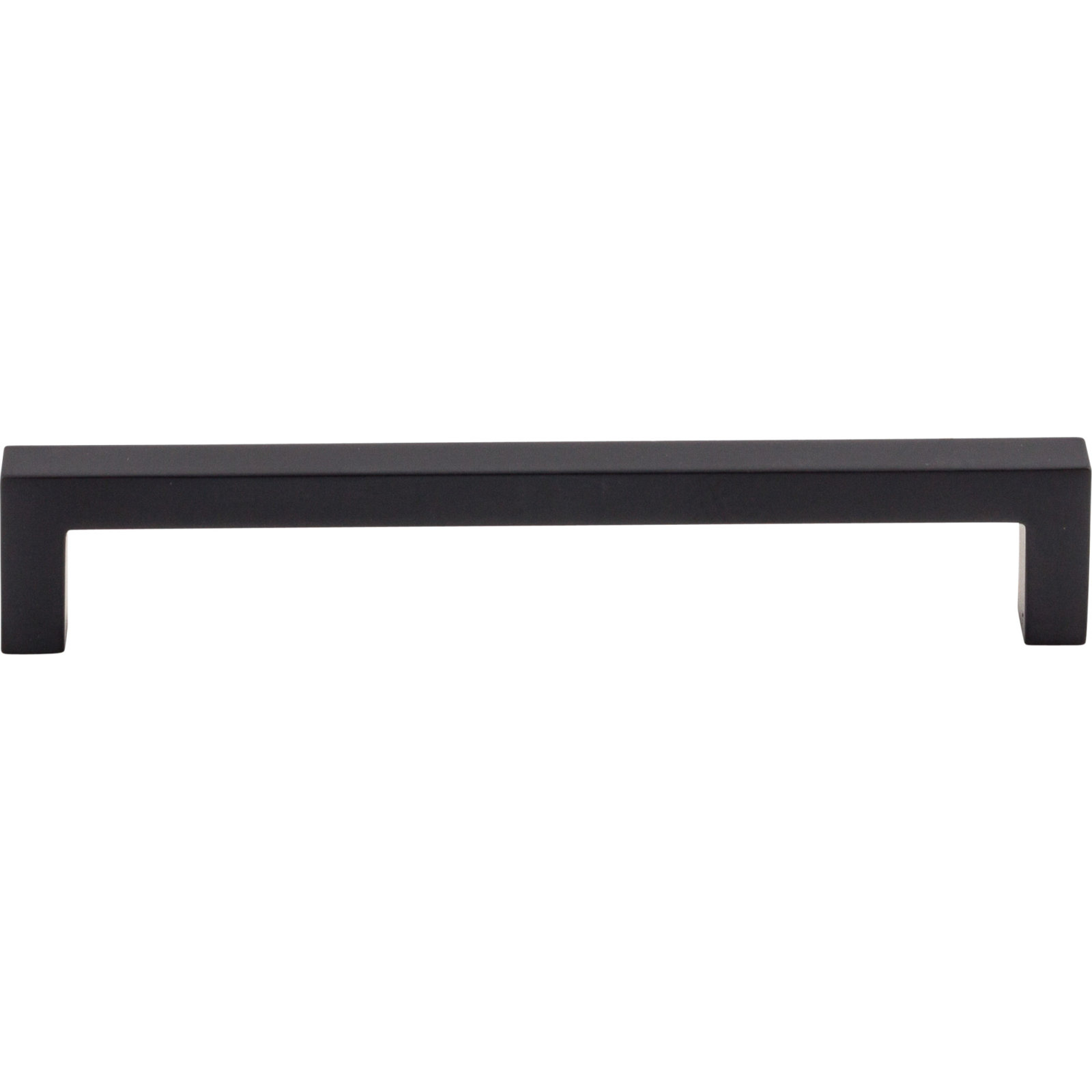 Square Bar Cabinet Pull, 6 5/16" Center to Center, Flat Black