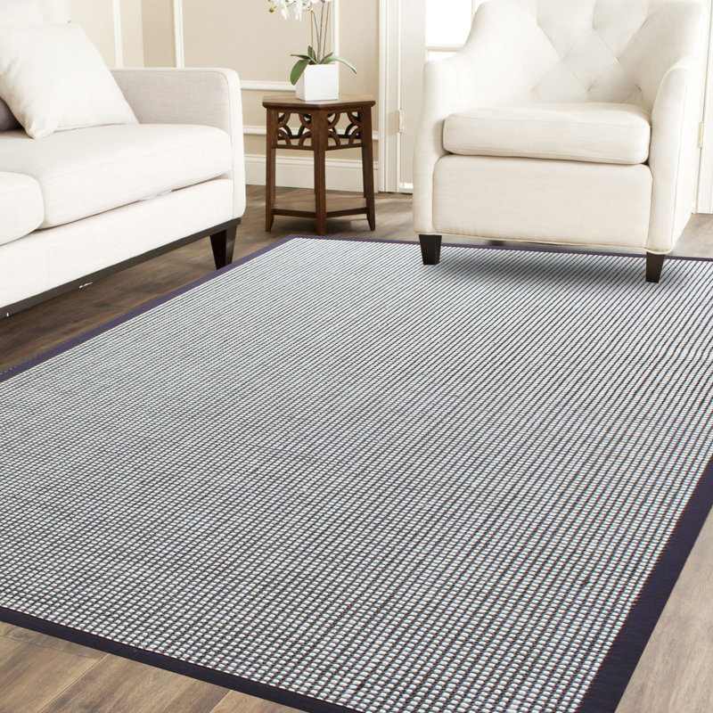 Tapis ivoire tissé à la main, Rectangle 5 pi x 8 pi