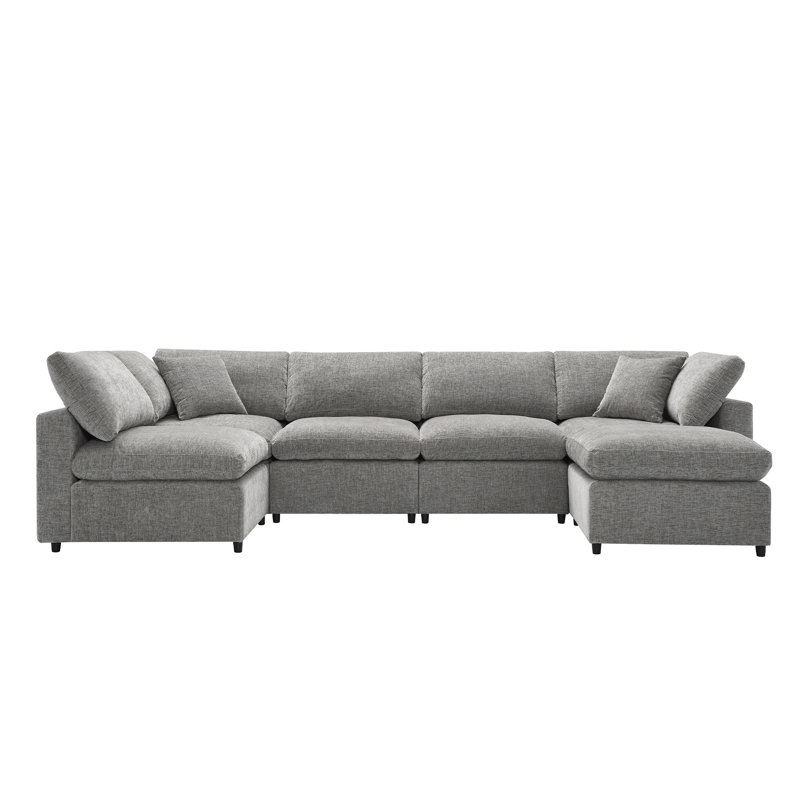 Canapé-lit modulaire 130 * 65 ", Gris chenille