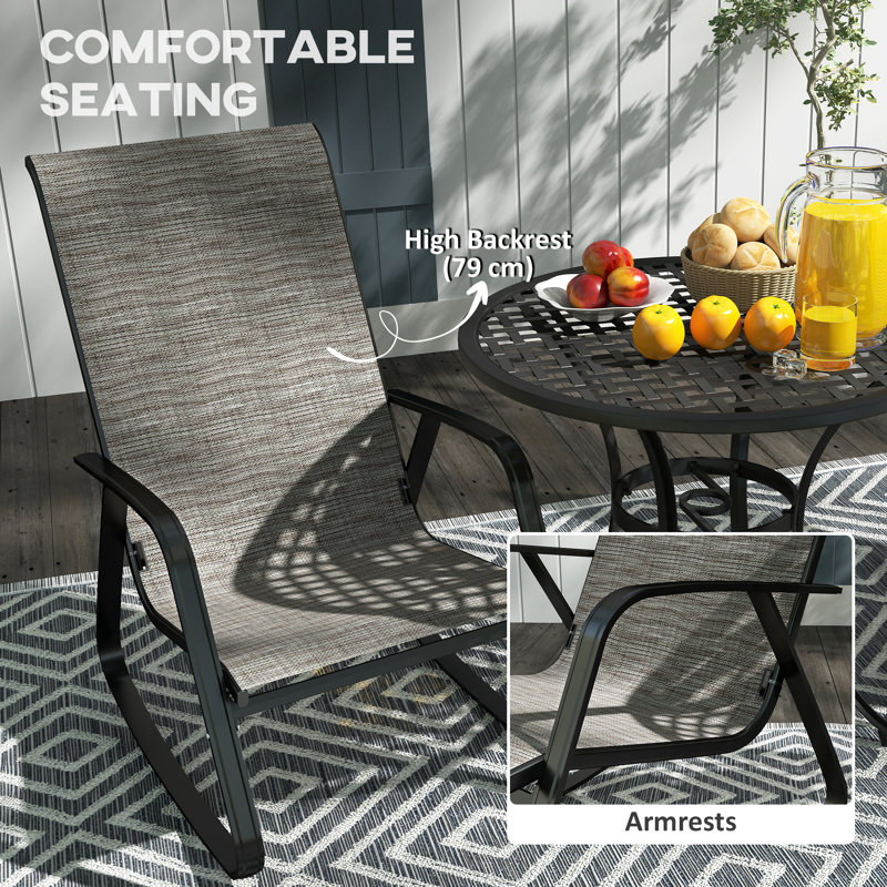 Steel, Texteline Rocking Chair