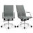 Set of 2 Modern High Back Office Desk Chair | Upholstered Ribbed PU Leather with Metal Frame | Computer Armchair for Home, Executive, Conference, Meetings-1757802637-1766302149