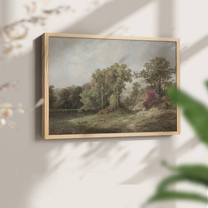 Paysages rétro-CCLXIX - reproduction encadrée, Naturel, H 22 po x l 28 po