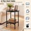 Side Table White & Gold Modern Round End Table With Faux Marble Top & Bottom Storage Shelf-1299504798-1299504793
