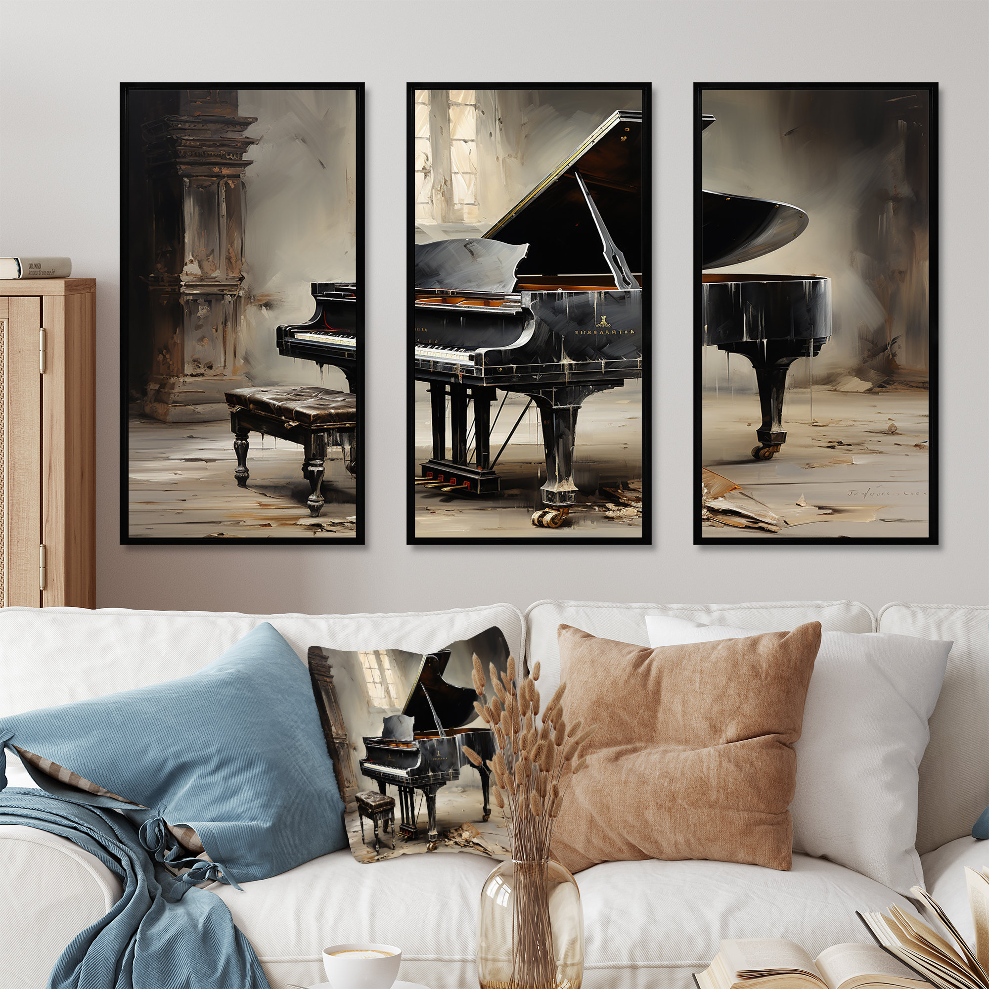 Lark Manor Minimalism Grand Piano Melody II - Piano Wall Art - Wayfair ...