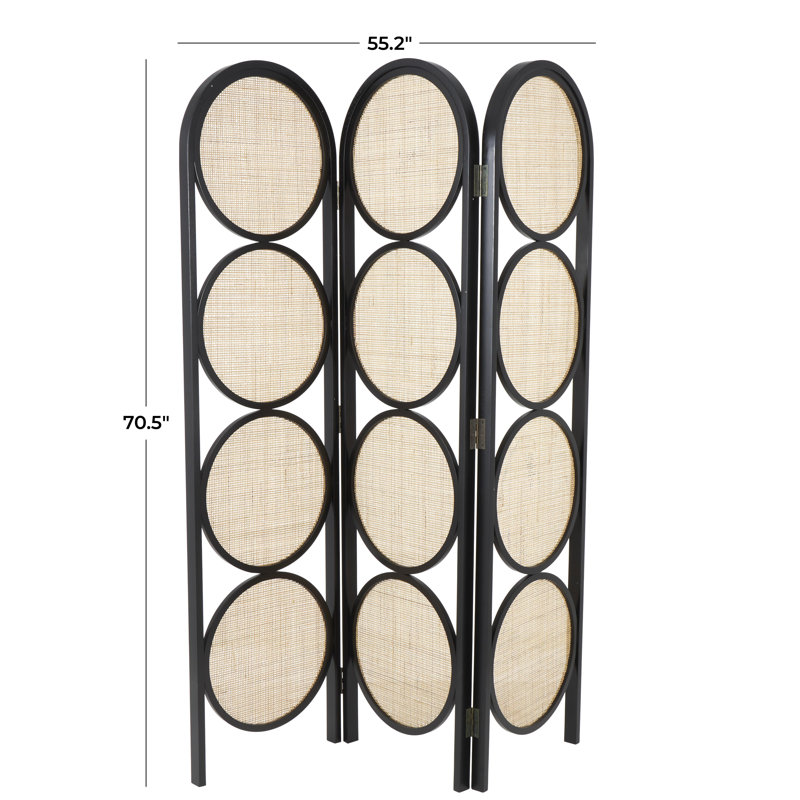 Cloison pliante 3 panneaux l 55,2 po x H 70,5 po Bartle