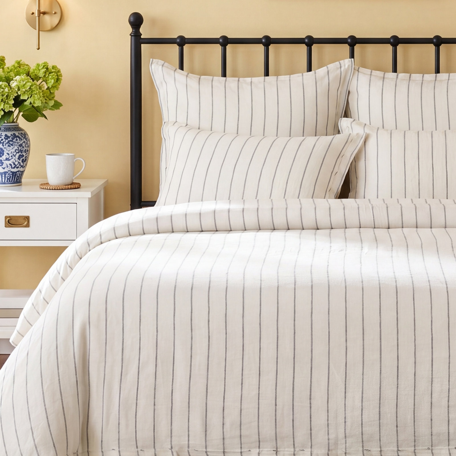 Linen Duvet Cover Set, King Duvet Cover, Ivory