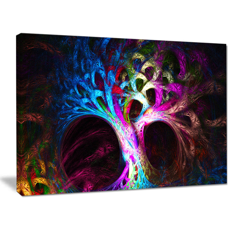 « magique multi-color psychédélique tree », impression sur toile, H 20 po x l 20 po x P 1 po