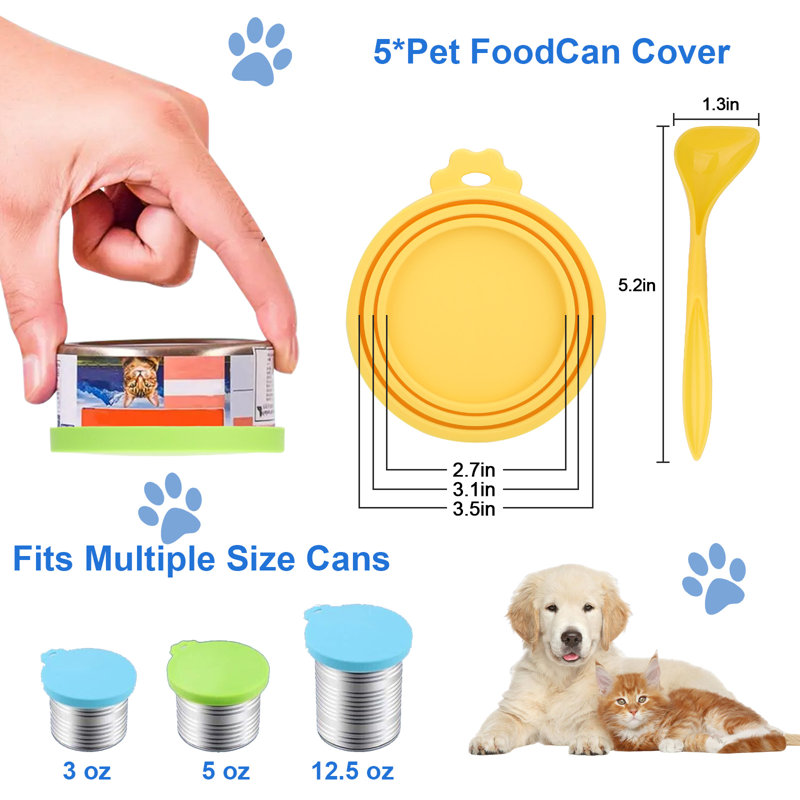 5-Piece Silicone Can Lids Covers