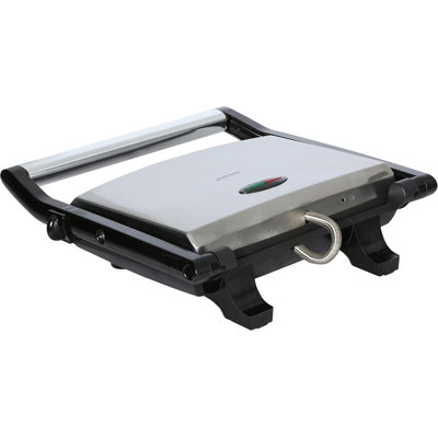 Brentwood Select Ts-651 Compact Panini Press & Sandwich Maker, Non-stick Plates, Stainless Steel, Indoor Grill With Drip Tray