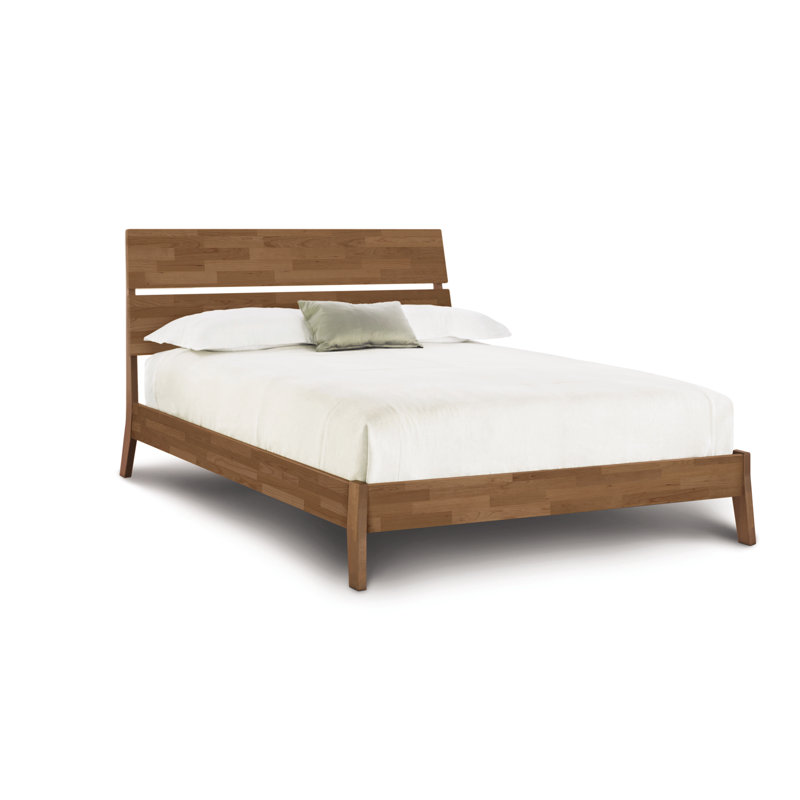 Lit plateforme en bois massif Linn, Très grand, Natural Oak