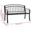 Waimes Powder Coated Steel Outdoor Bench-1042720642