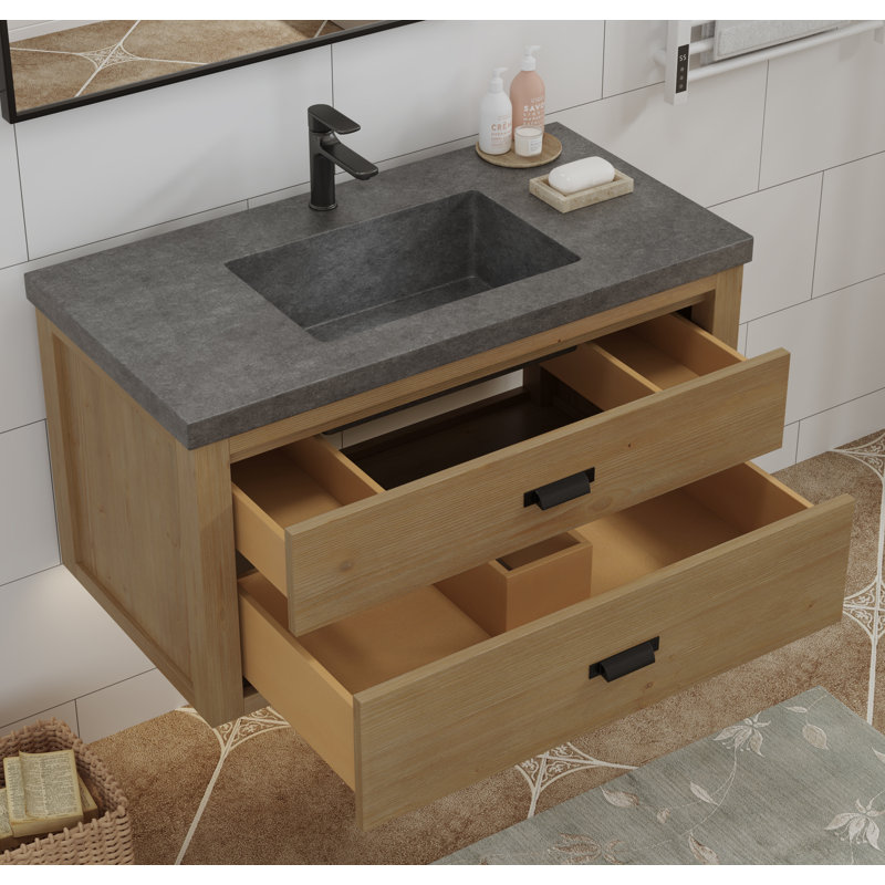 Meuble-lavabo simple 36 po avec lavabo en ciment
