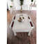 Table basse de style transitionnel avec 4 tiroirs et pieds tournés stylisés au fini blanc antique