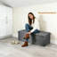 Banc de rangement avec repose-pieds 43 po