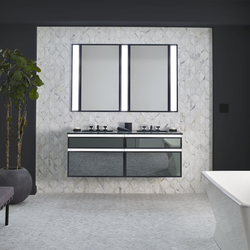 Profiles LED Bath Bar, Matte Black, 2700K