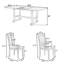 Ensemble de table de salle à manger à tréteaux extensible 6 pièces 76,9 pouces-1690251145