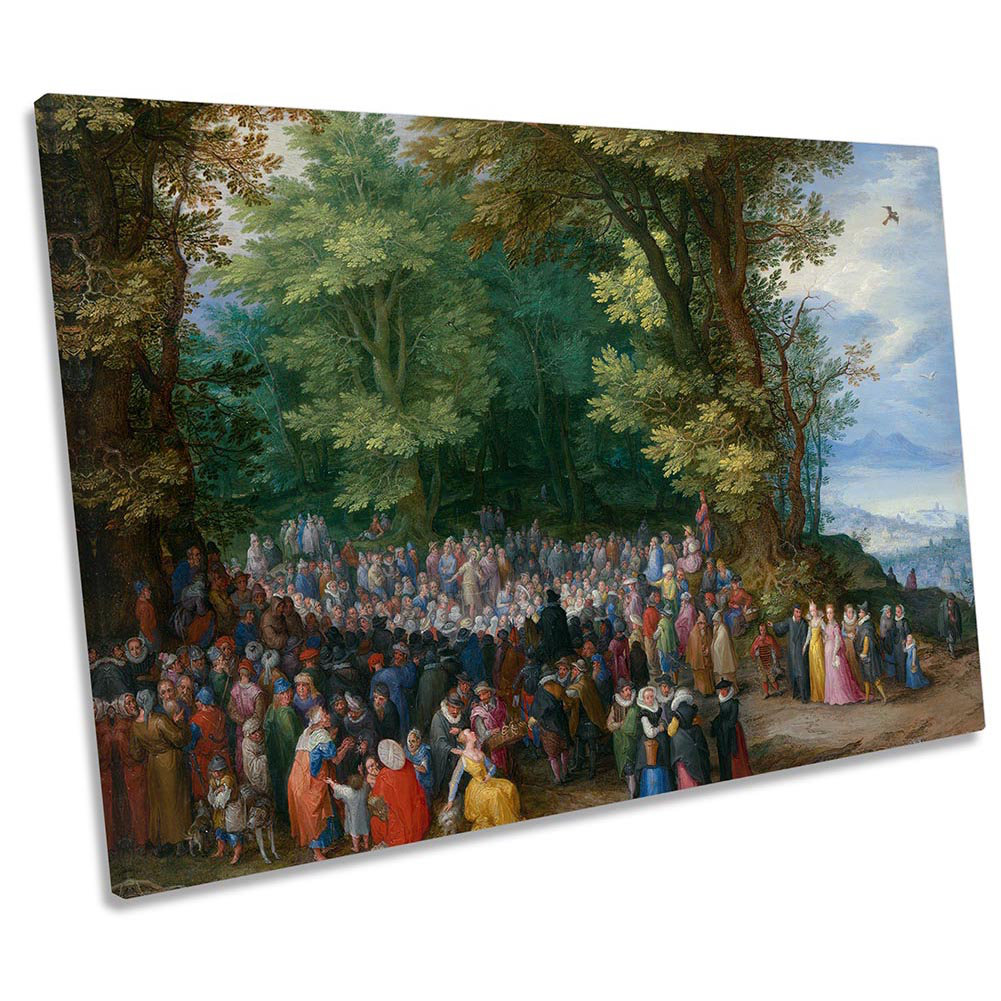 Jan Brueghel The Elder The Sermon On The Mount - Wrapped Canvas Print