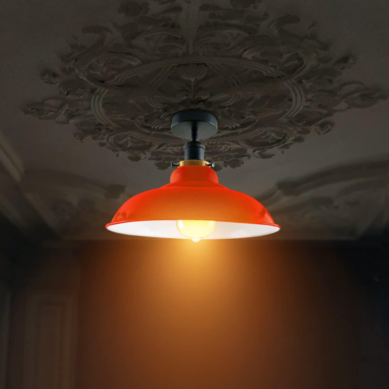 Kunze Flush Mount, Orange